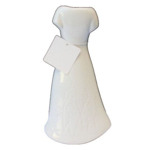 New Shabby Chic White Wedding Dress Shaped Decor Decorations Ceramic Flower Vase - Picture 2 of 2